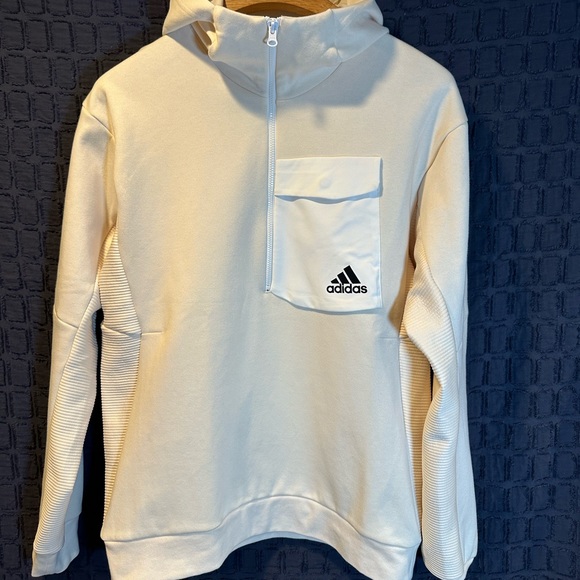 NWT! Adidas Designed for Gameday Hoodie Men Size M HN0408 Wonder White - Picture 7 of 16